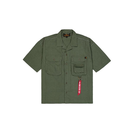 Aloha Safari Shirt - dark olive