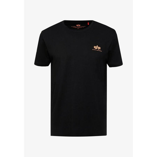 Basic T Small Logo - black/neon orange