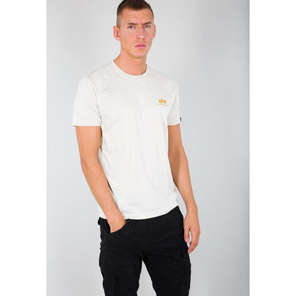 Basic T Small Logo - vintage white