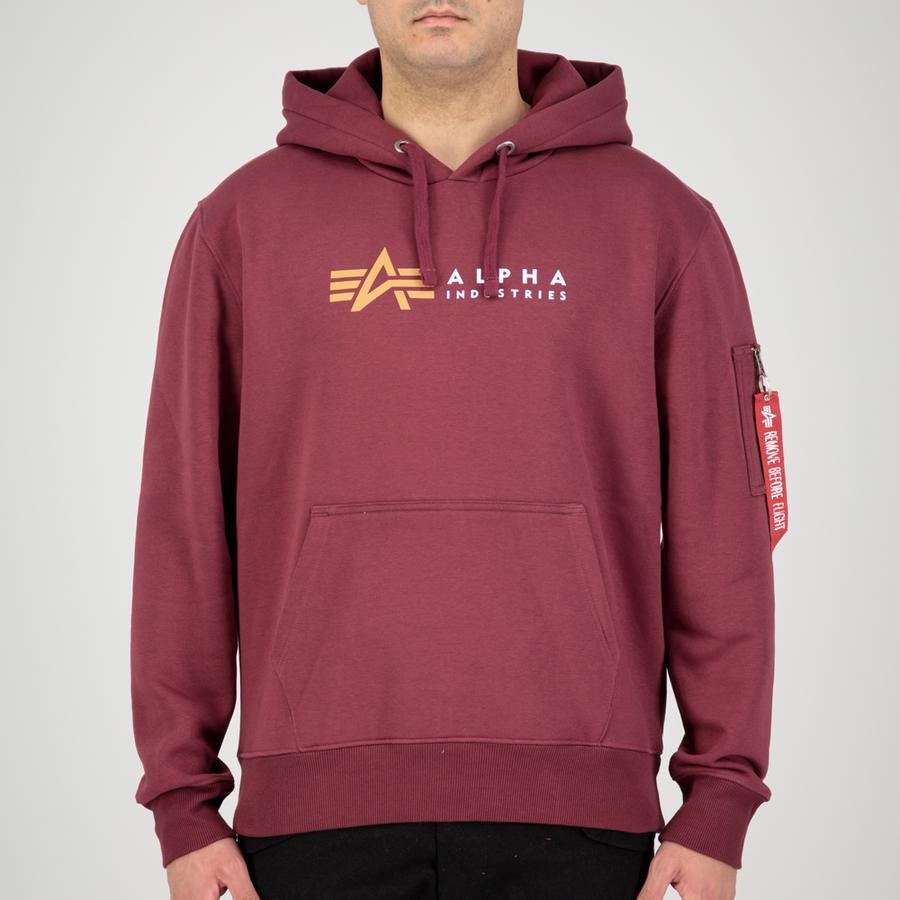 Alpha Label Hoody - burgundy