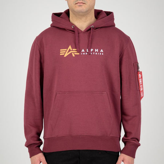 Alpha Label Hoody - burgundy