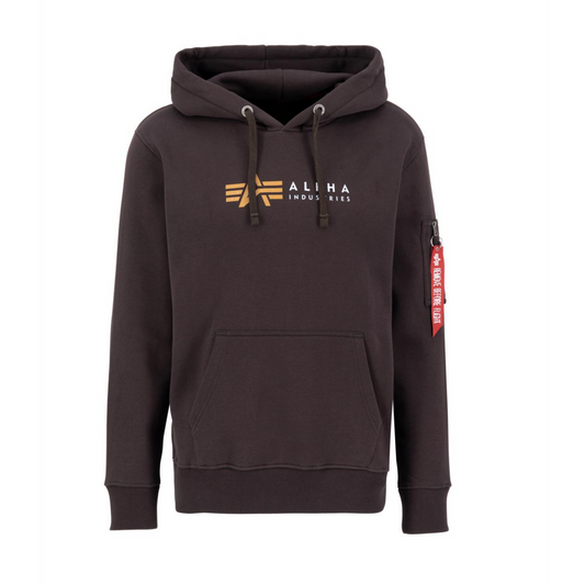 Alpha Label Hoody - hunter brown