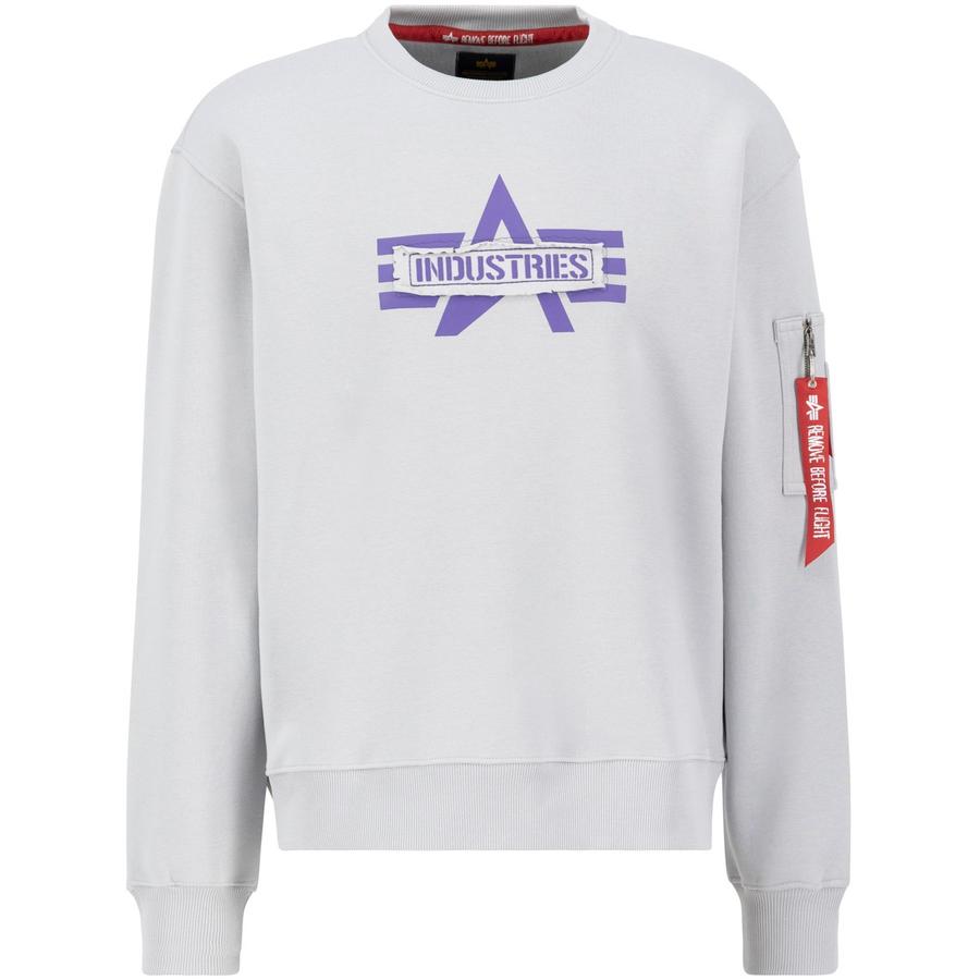 Alpha Logo Edge Crewneck - pastel grey