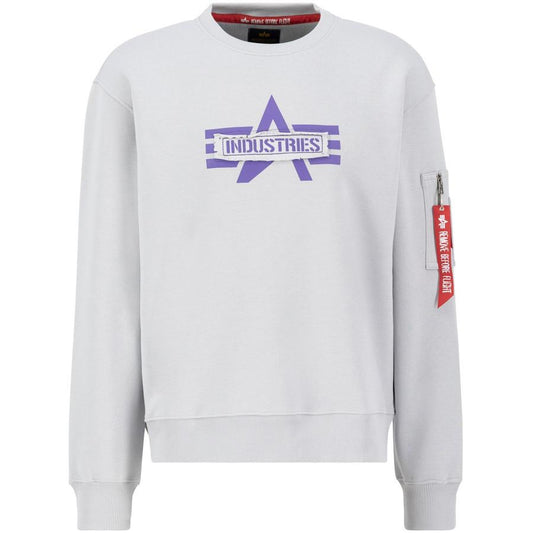 Alpha Logo Edge Crewneck - pastel grey