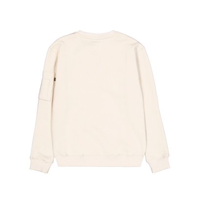 Alpha Reflective Print Sweater - vintage white