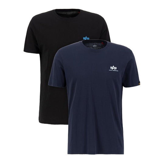 Basic T Small Logo 2 Pack - black/blue