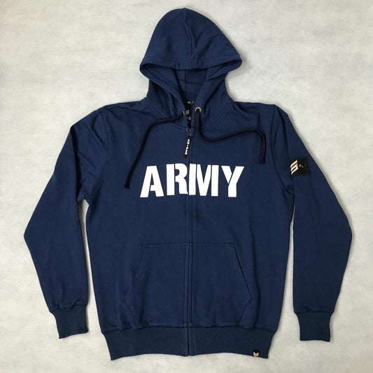 Army Zip Hoody - navy