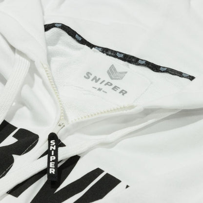 Army Zip Hoody - white