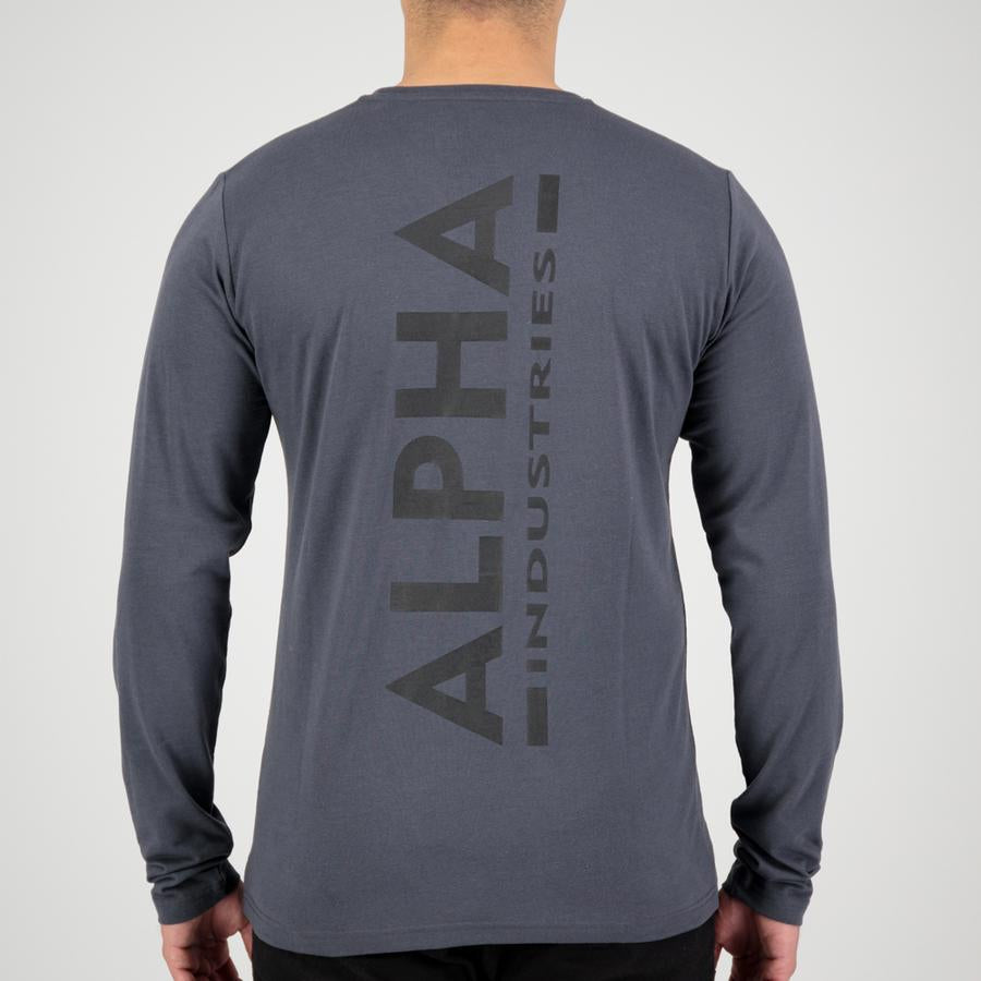 Back Print Heavy LS - greyblack