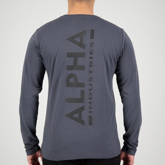 Back Print Heavy LS - greyblack