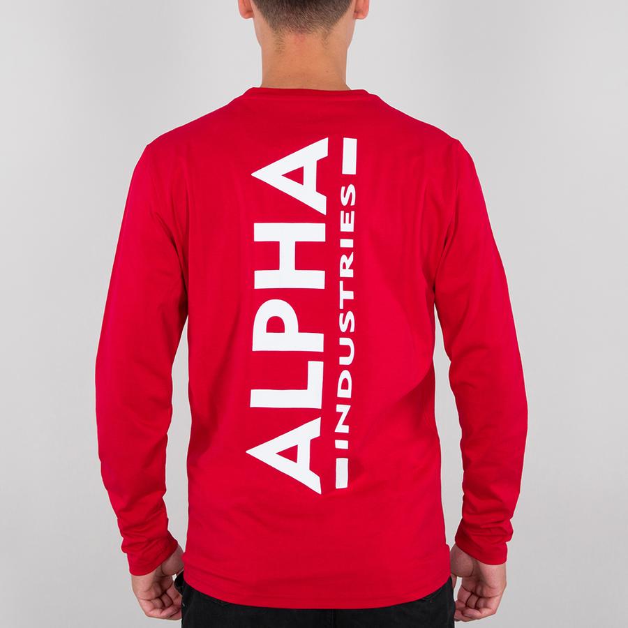 Back Print Heavy LS - speed red