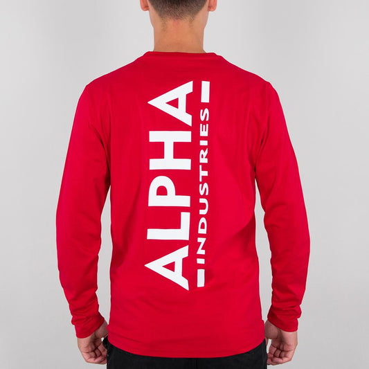 Back Print Heavy LS - speed red
