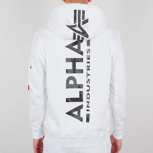 Back Print Hoody Camo Print - white/black camo