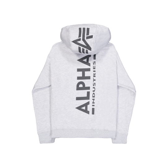 Back Print Hoodie - pastel grey melange