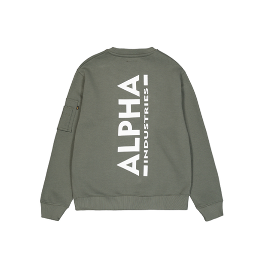 Back Print Sweatshirt - dark olive