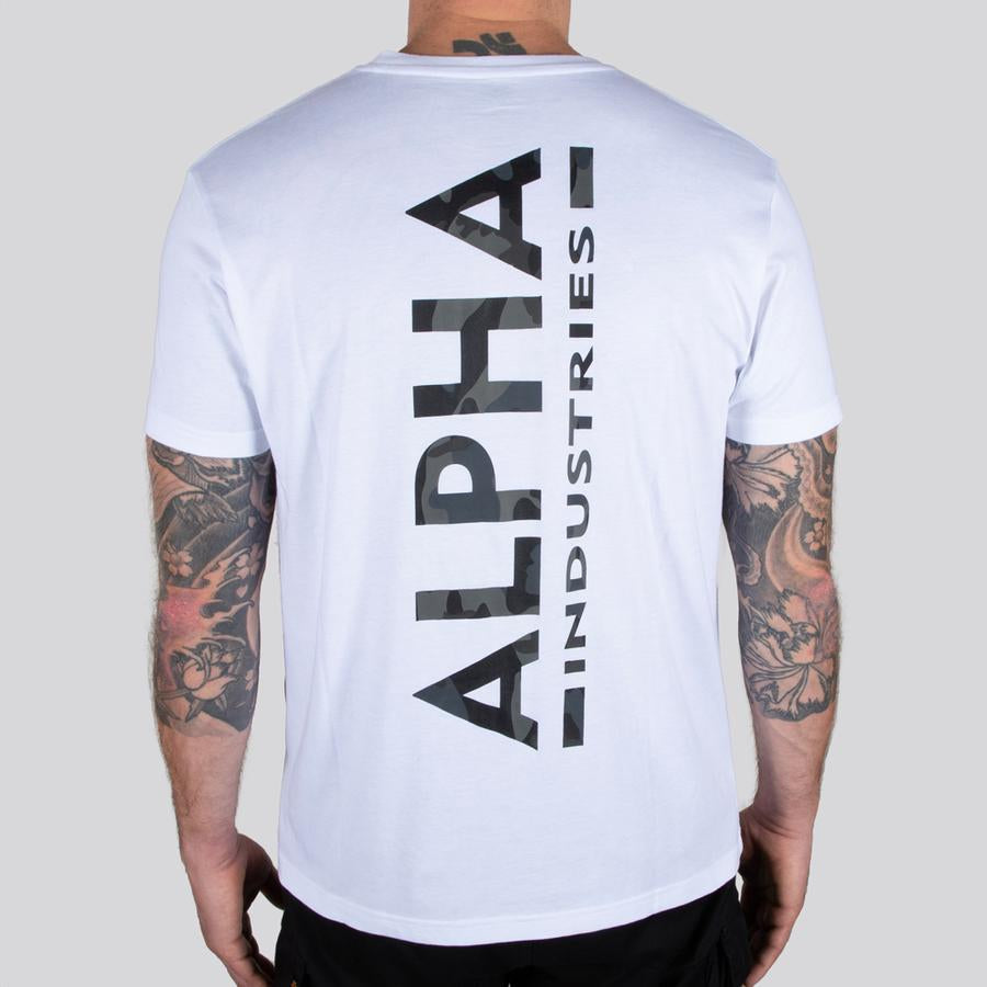 Backprint T Camo Print - white/black camo