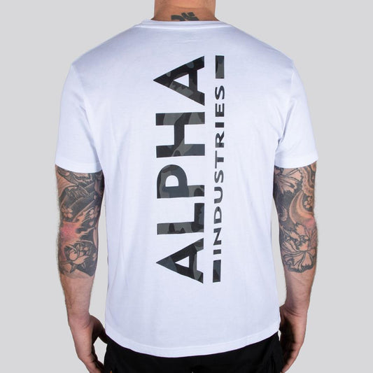 Backprint T Camo Print - white/black camo