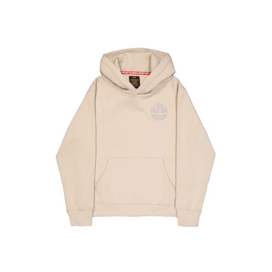 Logo Back Print Hoodie - organic beige