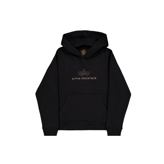 Basic Big Logo TPU Hoodie - black/shiny gold