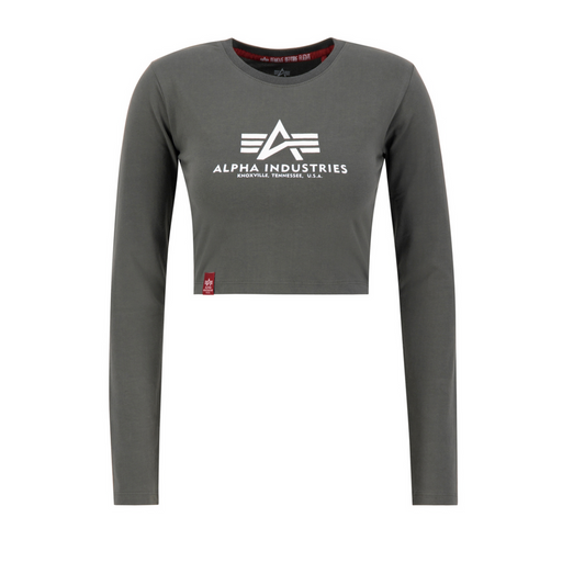 Basic Cropped LS - vintage grey