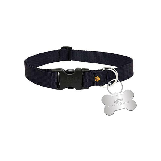 Basic Dog-Tag Collar - black