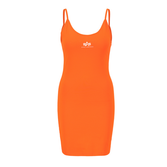 Basic Dress Small Logo Woman - atomic red