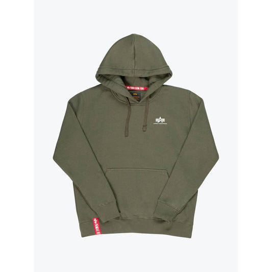 Basic Hoody Small Logo - dark olive