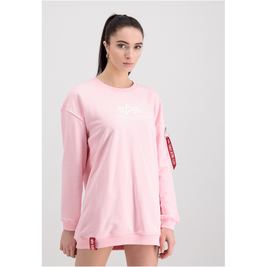 Basic Long Sweater OS Woman - pastel pink