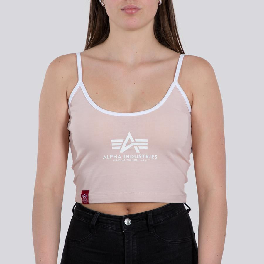 Basic ML Cropped Tank Top Woman - pale peach