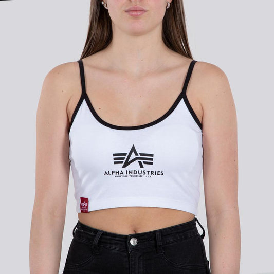 Basic ML Cropped Tank Top Woman - white