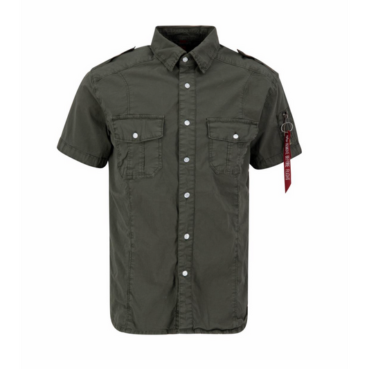 Basic Shirt Slim S - greyblack