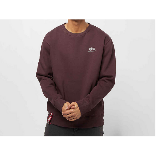 Basic Sweater Small Logo - deep maroon