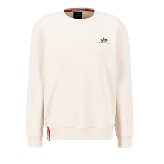 Basic Sweater Small Logo - jet stream white