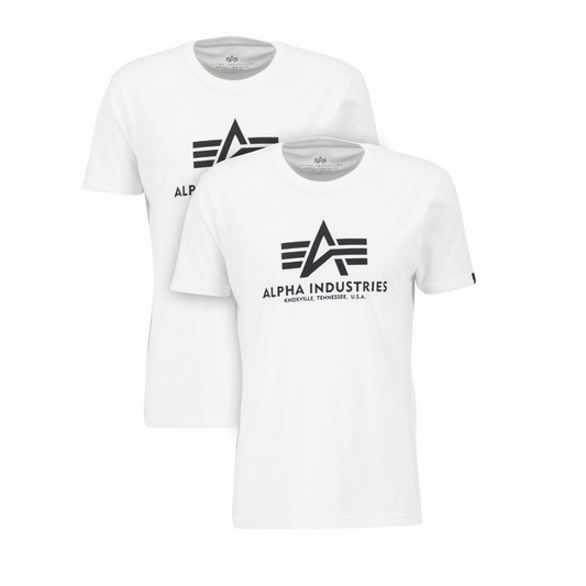 Basic T 2 Pak - white