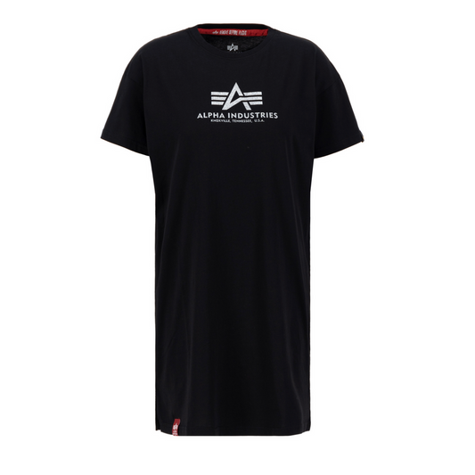 Basic T Long G Woman - black/silver