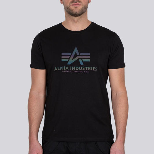 Basic T Rainbow Reflective - black