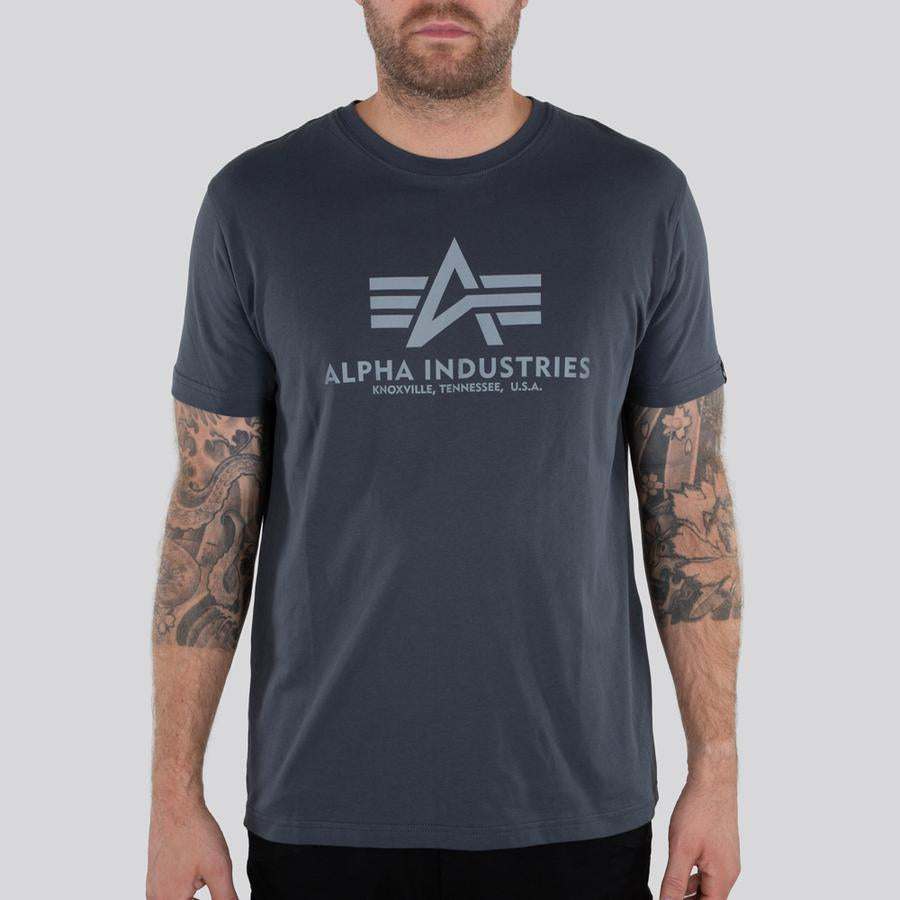 Basic T Reflective Print - greyblack/reflective