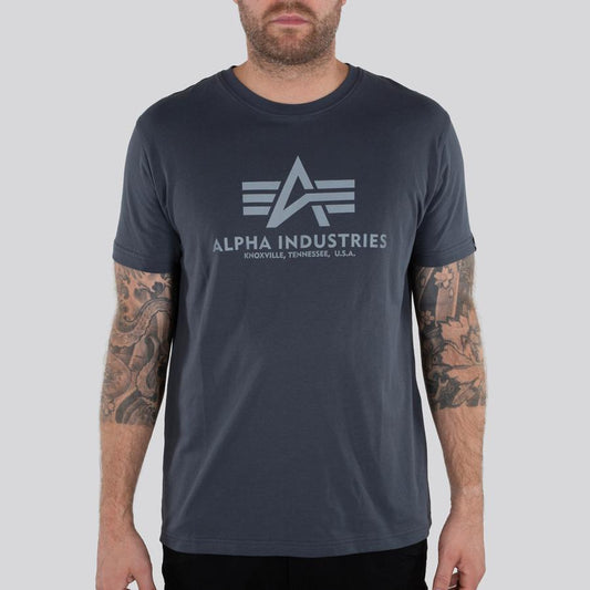 Basic T Reflective Print - greyblack/reflective