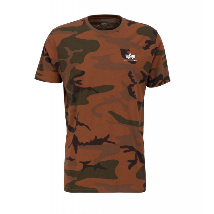 Basic T Small Logo Camo - burned camo