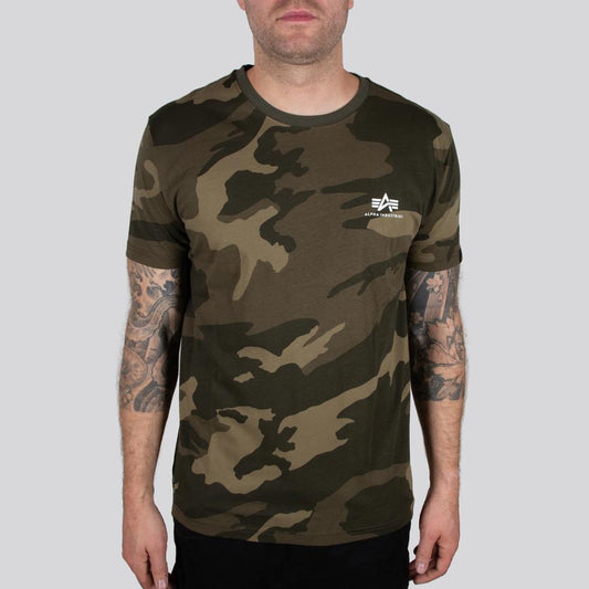 Basic T Small Logo Camo - olive camo
