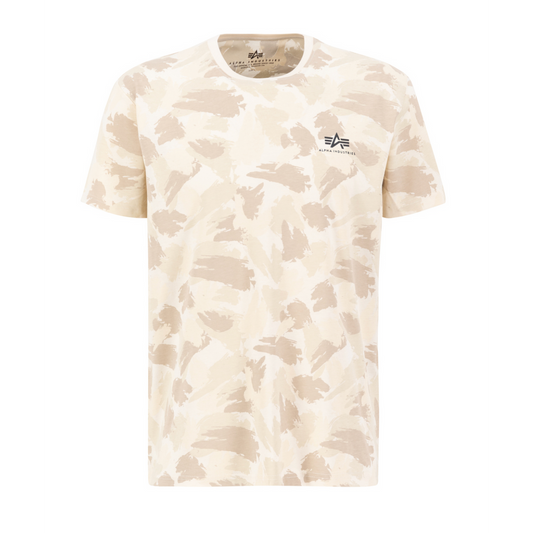 Basic T Small Logo Camo - sand camo