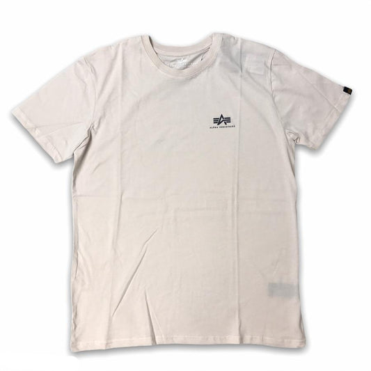 Basic T Small Logo - jet stream white