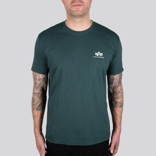 Basic T Small Logo - navy green