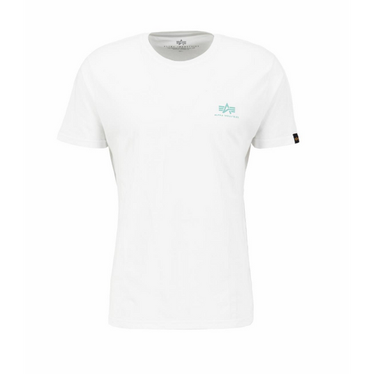 Basic T Small Logo - white/atomic green