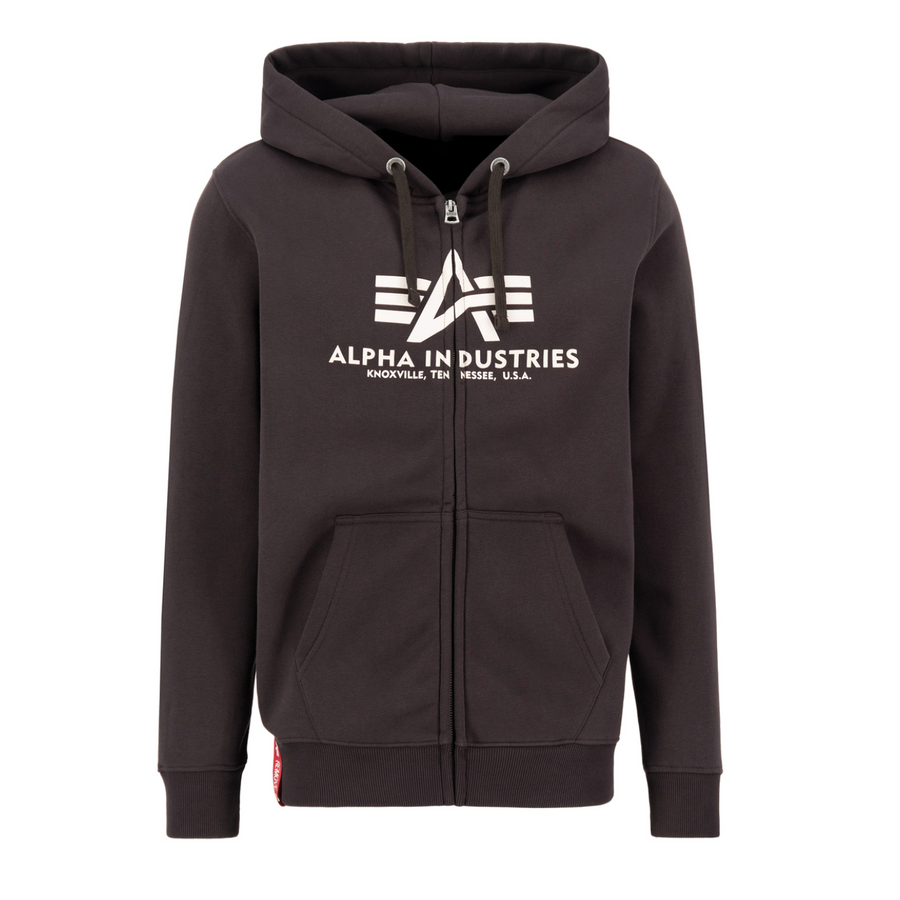 Basic Zip Hoody - hunter brown