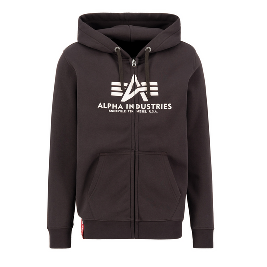 Basic Zip Hoody - hunter brown