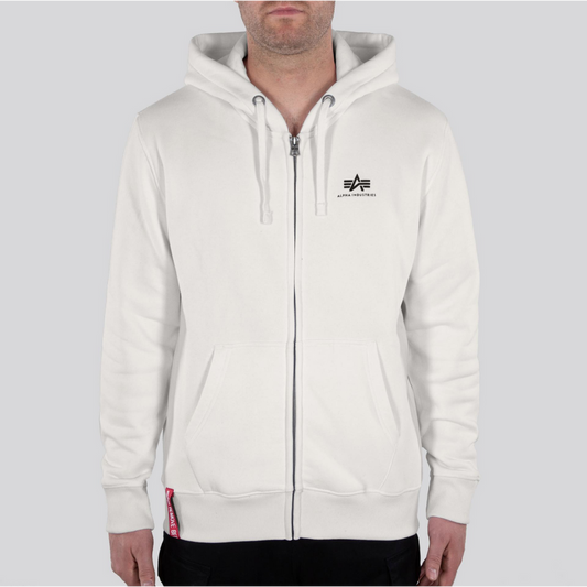 Basic Zip Hoody SL - jet stream white