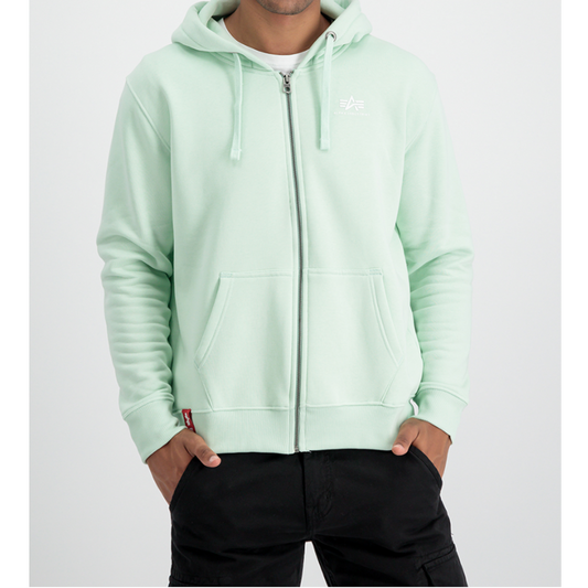 Basic Zip Hoody SL - mint