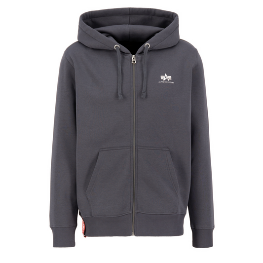 Basic Zip Hoody SL - vintage grey