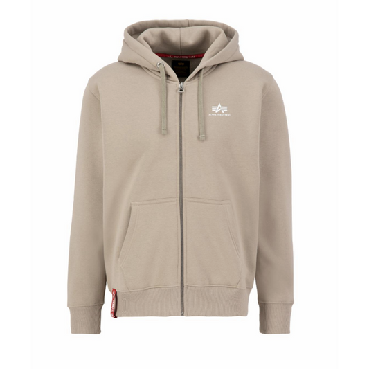 Basic Zip Hoody SL - vintage sand